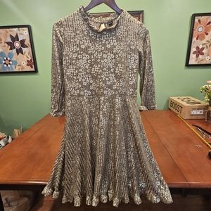 Shiny stretchy gold and silver dress